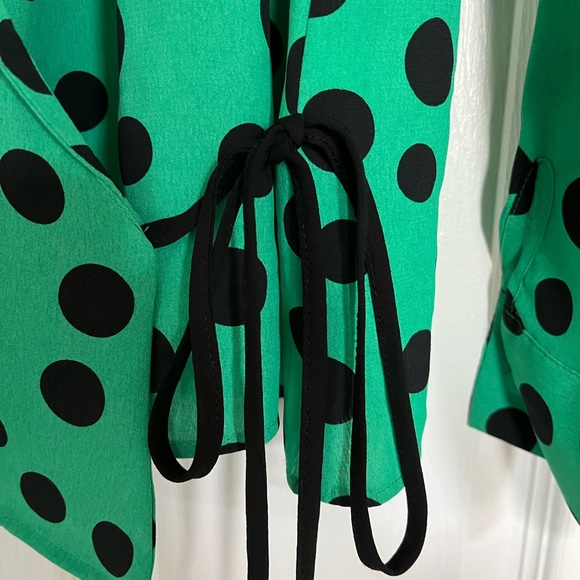 Zara Polka Dot Wrap Blouse - Picture 5 of 7